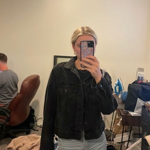 Vintage Style Cropped Oversized Jean Jacket